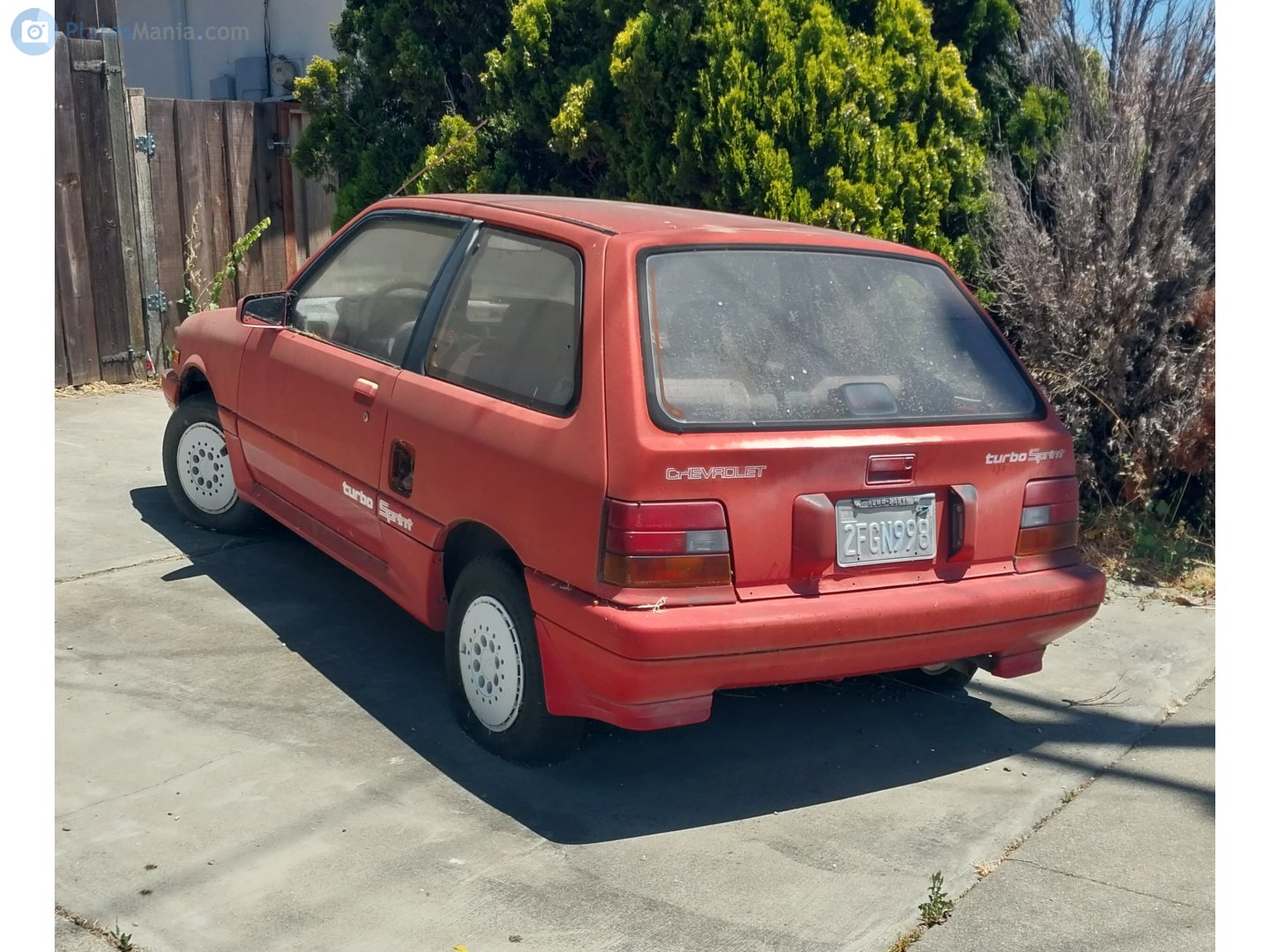 2FGN998, Chevrolet Sprint 1st gen 3-door Hatch (NA-market), 1984–1988