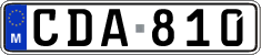 License plate of Malta, Regular plates (ABC 123)