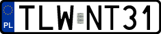 License plates of Poland, Regular car plates