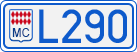 License plate of Monaco, Cars