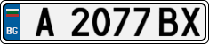 License plate of Bulgaria, Cars