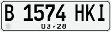 License plate of Indonesia, Regular plates
