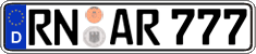 German license plate, Regular plates