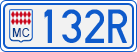 License plate of Monaco, Cars