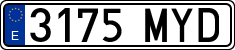 License plates of Spain, Ordinary (2000)