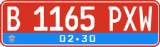 License plate of Indonesia, Government and public administrations