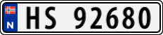 License plate of Norway, Cars