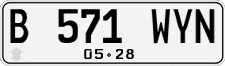 License plate of Indonesia, Regular plates