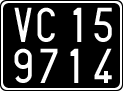 License plate of Italy, Cars (1927 year series)