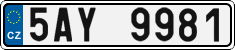 License plate of the Czech Republic, Cars (2001)