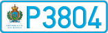 License plate of San Marino, Cars (A1234)