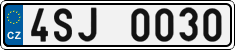License plate of the Czech Republic, Cars (2001)