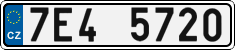 License plate of the Czech Republic, Cars (2001)