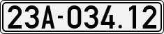 License plate of Vietnam, Cars