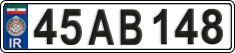 License plate of Iran, License plates for driving abroad (2015)