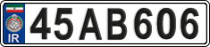 License plate of Iran, License plates for driving abroad (2015)