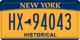 New York, Specialty plates (AB-12345)