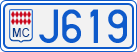 License plate of Monaco, Cars