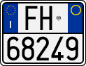 License plate of Italy, Motorcycles (1994 year series)