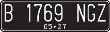 License plate of Indonesia, Regular plates