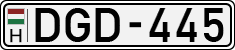 license plates of Hungary, Cars (1990)