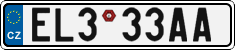 License plate of the Czech Republic, Electric vehicles