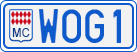 License plate of Monaco, Cars