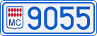 License plate of Monaco, Cars