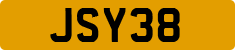 License plate of Jersey, JSY123