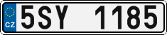 License plate of the Czech Republic, Cars (2001)