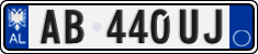 License plate of Albania, Cars (2011)