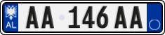 License plate of Albania, Cars (2011)