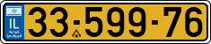 License plate of Israel, Regular plates