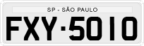 License plate of Brazil, Private owners (1990)