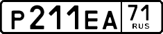 License plate Russia, Cars