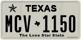 Texas, Regular plates (2012) (АBC-1234)