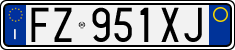 License plate of Italy, Cars (1994 year series)