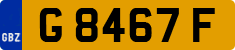License plate of Gibraltar, Regular car plates (G 1234 A)