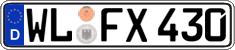 German license plate, Regular plates