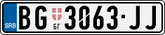License plate of Serbia, Cars