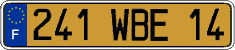 French license plate, FNI
