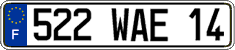 French license plate, FNI