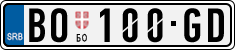 License plate of Serbia, Cars