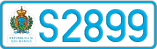 License plate of San Marino, Cars (A1234)