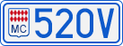 License plate of Monaco, Cars