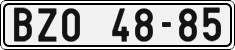 License plate of the Czech Republic, Cars (1960)