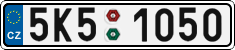 License plate of the Czech Republic, Cars (2001)