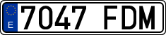 License plates of Spain, Ordinary (2000)