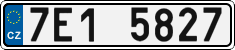 License plate of the Czech Republic, Cars (2001)