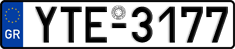 License plate of Greece, Cars